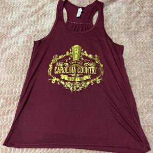 🤯 5/$20 CCMF 2023 Burgundy Tank Top with Gold Print